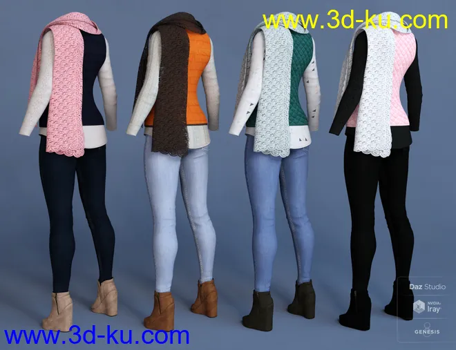 dForce Latte Mornings Outfit Textures模型的图片7