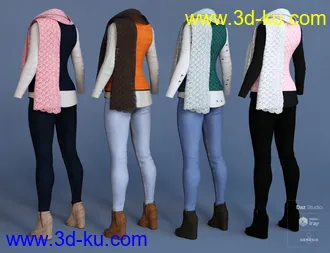 3D打印模型dForce Latte Mornings Outfit Textures的图片