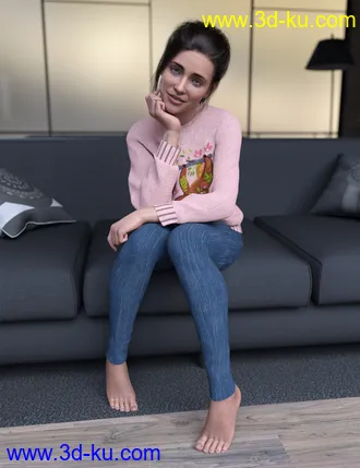 3D打印模型dForce Lazy Home Wear Outfit的图片