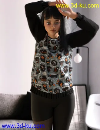 3D打印模型dForce Lazy Home Wear Outfit的图片