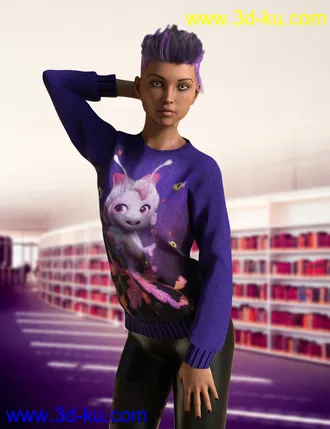 3D打印模型dForce Lazy Home Wear Outfit的图片