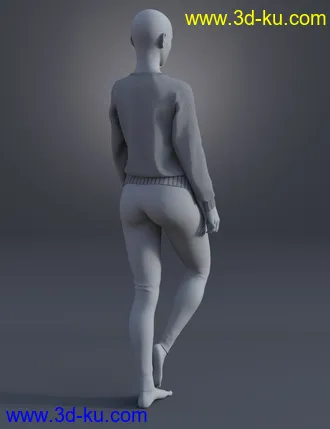 3D打印模型dForce Lazy Home Wear Outfit的图片