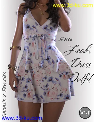 3D打印模型dForce Leah Candy Dress Outfit for Genesis 8 Female(s)的图片