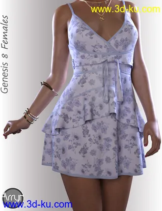 3D打印模型dForce Leah Candy Dress Outfit for Genesis 8 Female(s)的图片