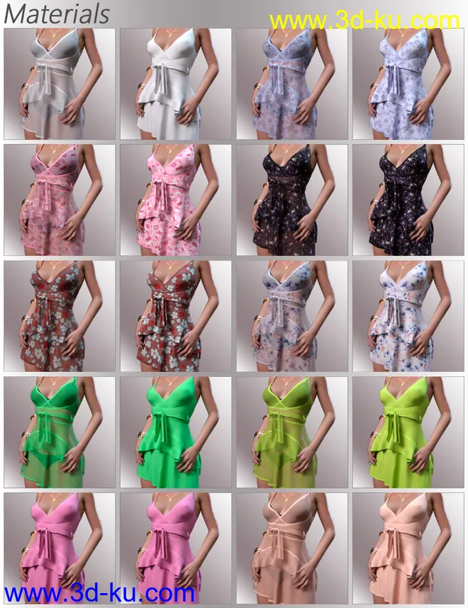 dForce Leah Candy Dress Outfit for Genesis 8 Female(s)模型的图片4