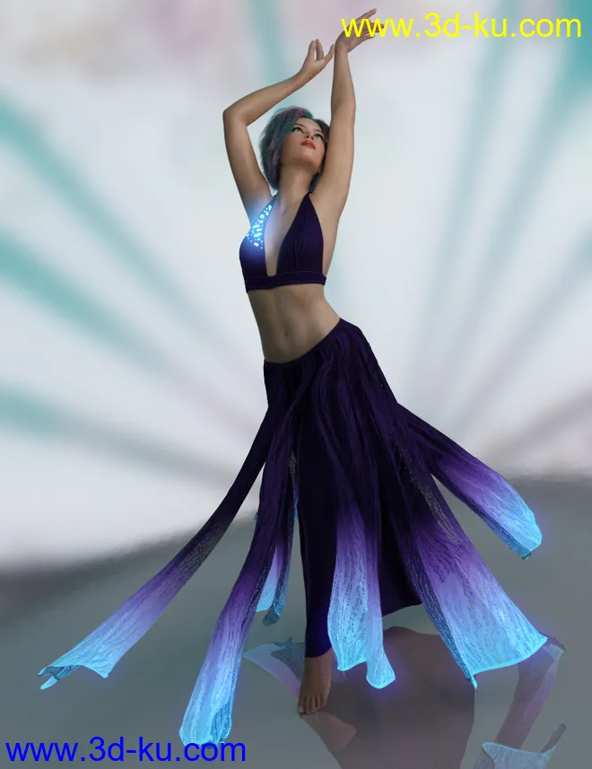 dForce Light Magic Outfit for Genesis 8 Female(s)模型的图片1