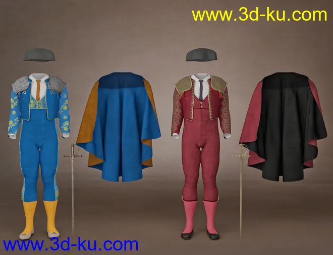 dForce Matador Outfit Textures模型的图片6