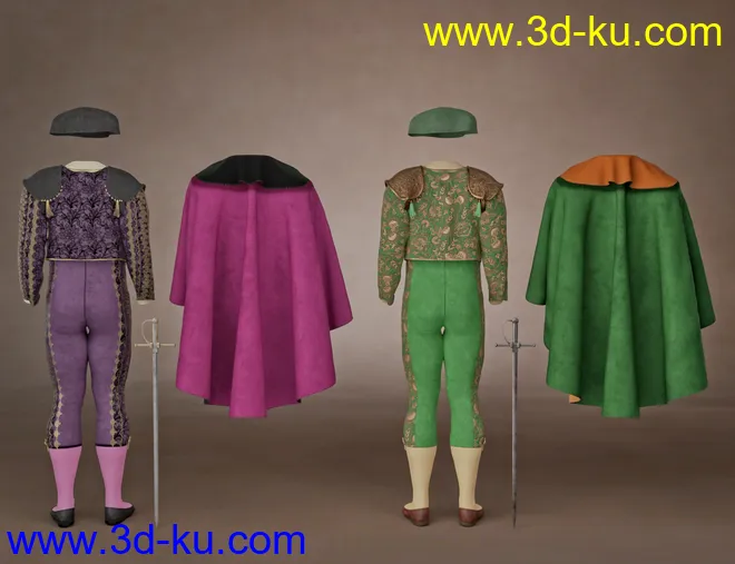 dForce Matador Outfit Textures模型的图片9