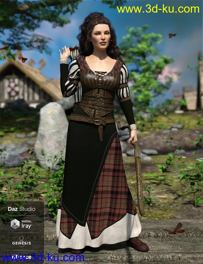 dForce Meadow Whispers Outfit Textures模型的图片5