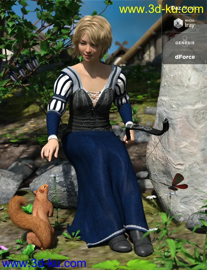 dForce Meadow Whispers Outfit Textures模型的图片6