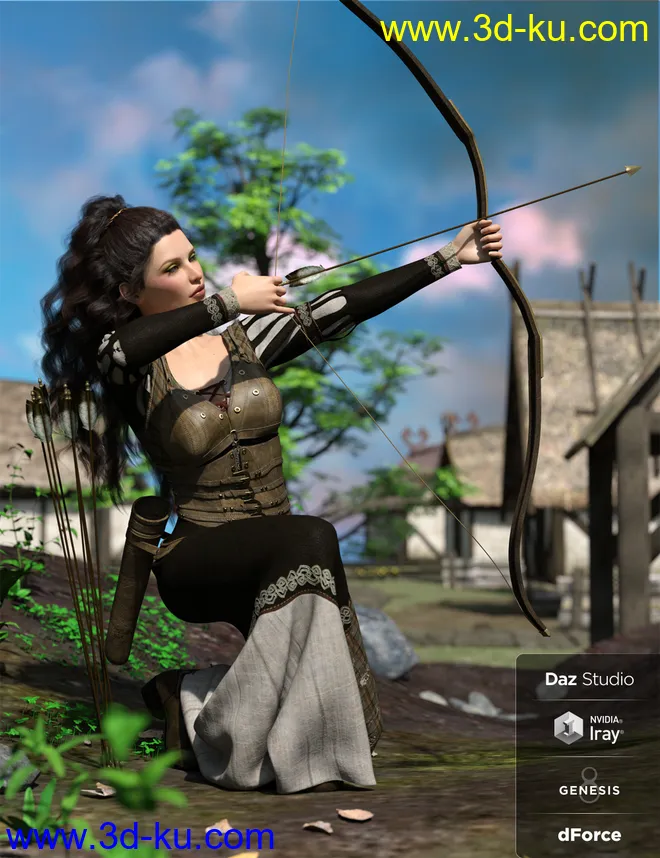 dForce Meadow Whispers Outfit Textures模型的图片7