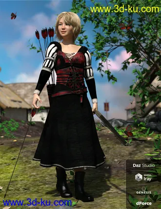 3D打印模型dForce Meadow Whispers Outfit Textures的图片