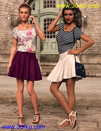 3D打印模型dForce Mid Summer Casual Outfit for Genesis 8 Female(s)的图片