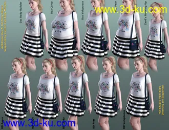 3D打印模型dForce Mid Summer Casual Outfit for Genesis 8 Female(s)的图片