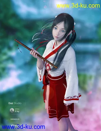 dForce Modern Kimono for Genesis 8 Female(s)模型的图片3