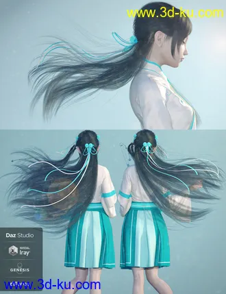 3D打印模型dForce Modern Kimono for Genesis 8 Female(s)的图片
