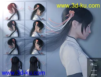 3D打印模型dForce Modern Kimono for Genesis 8 Female(s)的图片