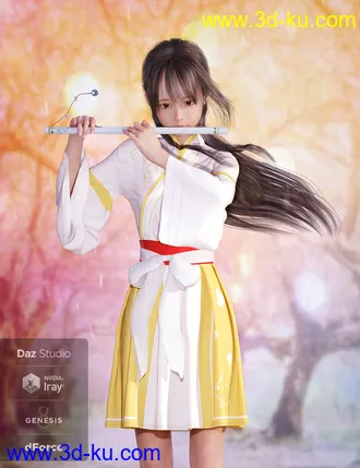 3D打印模型dForce Modern Kimono for Genesis 8 Female(s)的图片