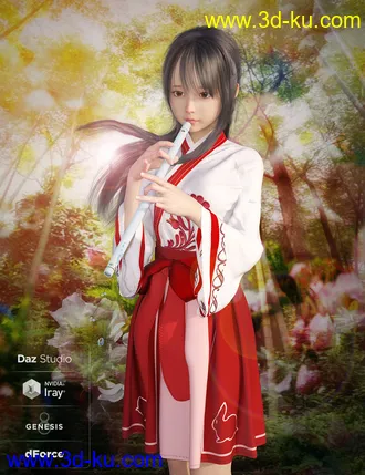 3D打印模型dForce Modern Kimono for Genesis 8 Female(s)的图片
