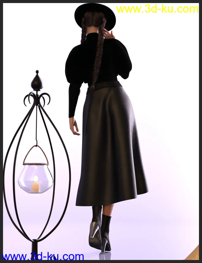 dForce Modern Romantic Outfit for Genesis 8 Female(s)模型的图片3