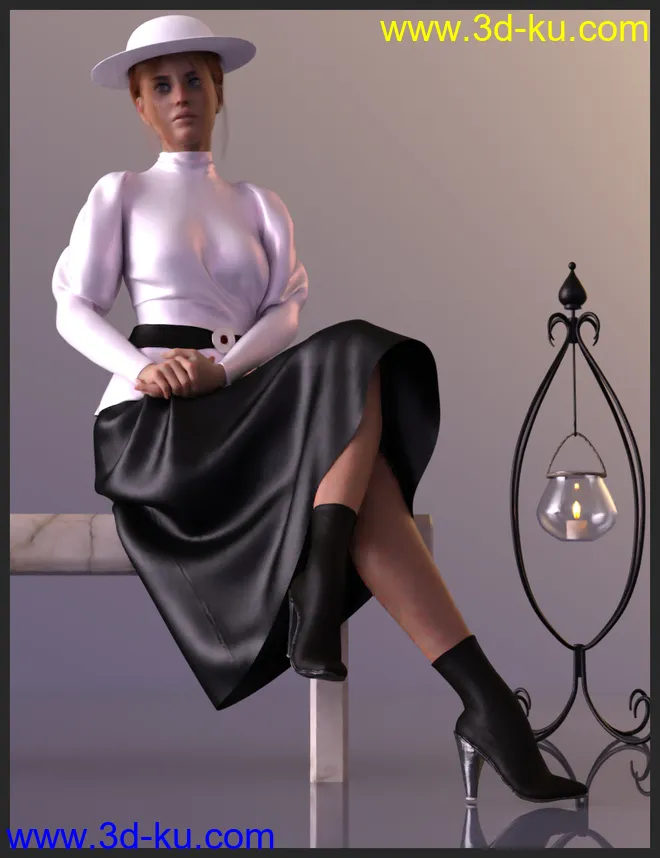 dForce Modern Romantic Outfit for Genesis 8 Female(s)模型的图片5