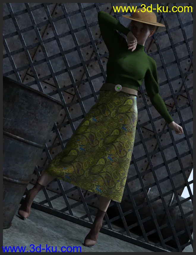 dForce Modern Romantic Outfit Textures模型的图片3