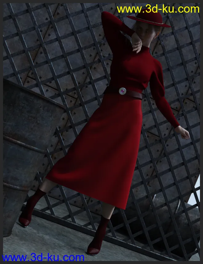 dForce Modern Romantic Outfit Textures模型的图片5