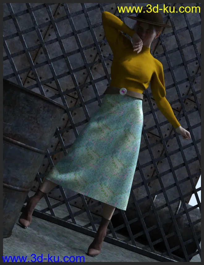dForce Modern Romantic Outfit Textures模型的图片8