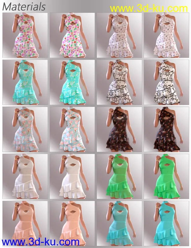 dForce Mollie Candy Dress Outfit for Genesis 8 Female(s)模型的图片7