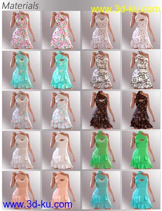 3D打印模型dForce Mollie Candy Dress Outfit for Genesis 8 Female(s)的图片
