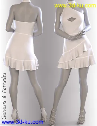 3D打印模型dForce Mollie Candy Dress Outfit for Genesis 8 Female(s)的图片