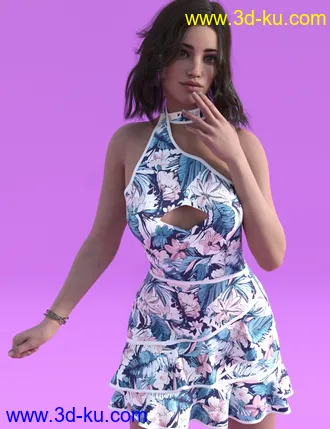 3D打印模型dForce Mollie Candy Dress Textures的图片