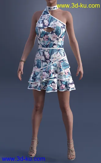 3D打印模型dForce Mollie Candy Dress Textures的图片