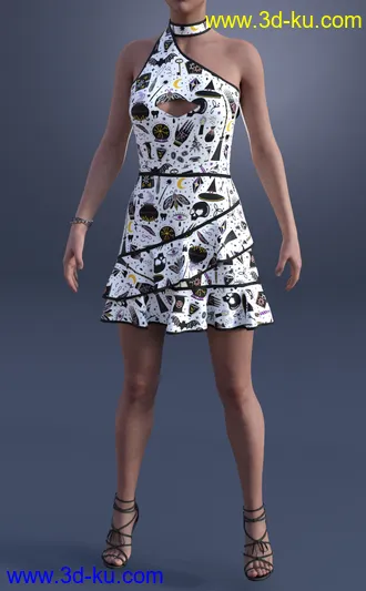 3D打印模型dForce Mollie Candy Dress Textures的图片