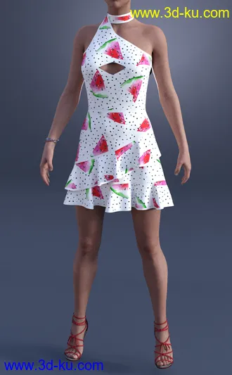 3D打印模型dForce Mollie Candy Dress Textures的图片