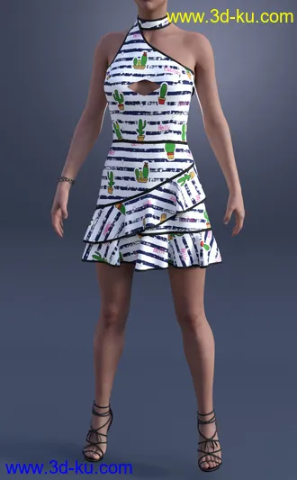 3D打印模型dForce Mollie Candy Dress Textures的图片