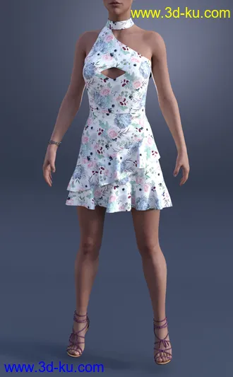 3D打印模型dForce Mollie Candy Dress Textures的图片