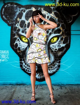 3D打印模型dForce Mollie Candy Dress Textures的图片