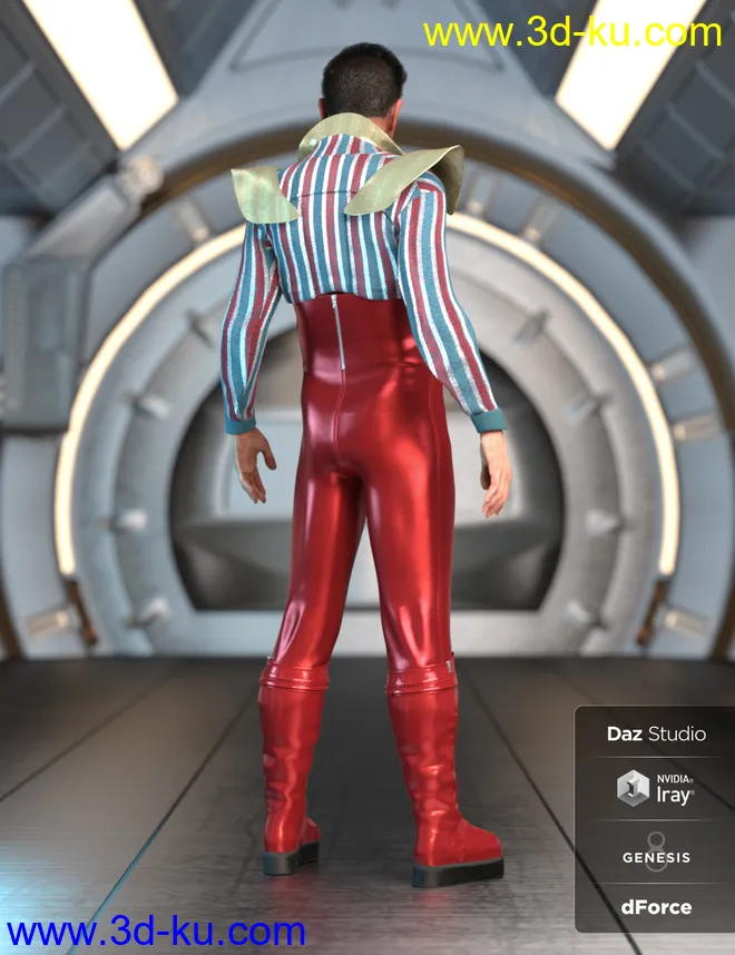 dForce MoonAge Outfit for Genesis 8 Male(s)模型的图片2