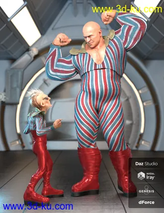 3D打印模型dForce MoonAge Outfit for Genesis 8 Male(s)的图片
