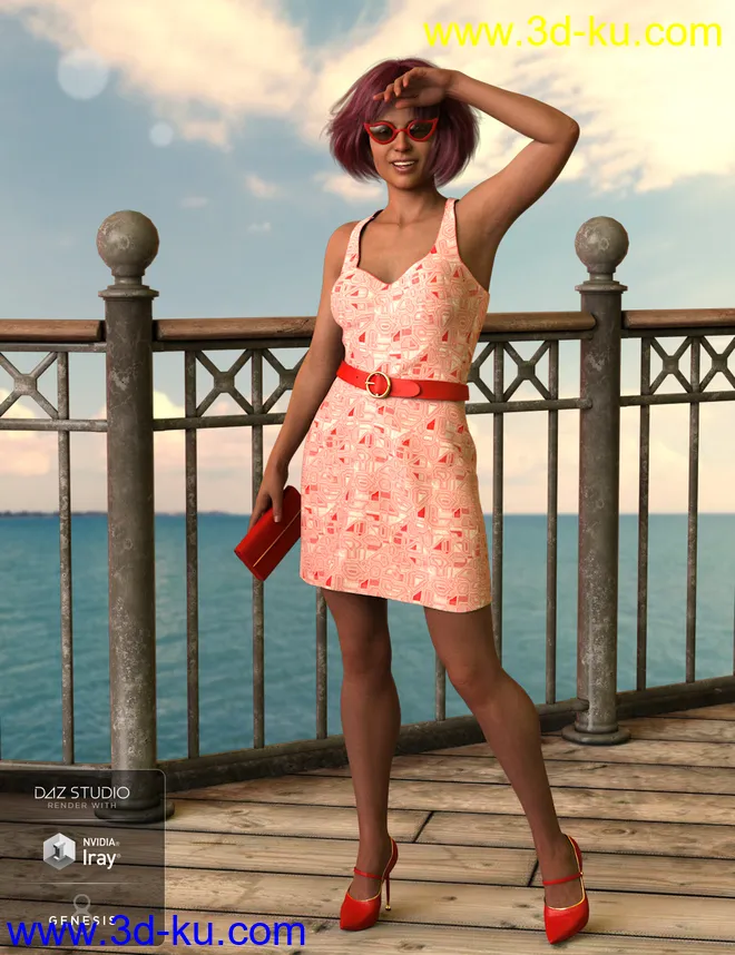 dForce Naiomi Outfit for Genesis 8 Female(s)模型的图片5