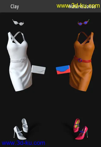 3D打印模型dForce Naiomi Outfit for Genesis 8 Female(s)的图片