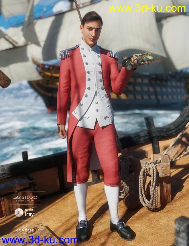 dForce Naval Uniform Textures模型的图片3