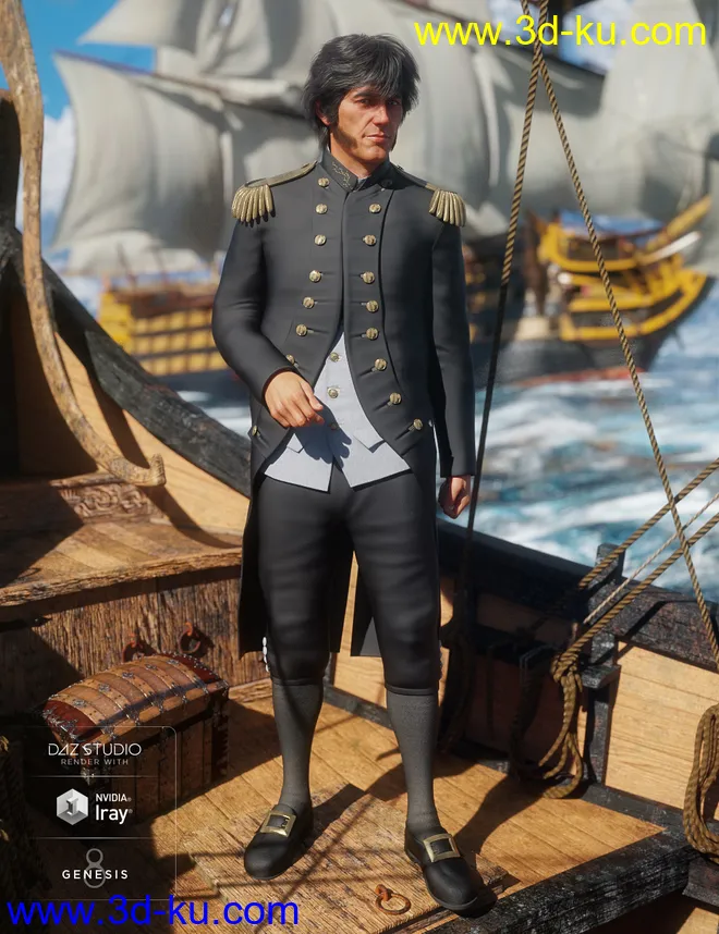 dForce Naval Uniform Textures模型的图片4