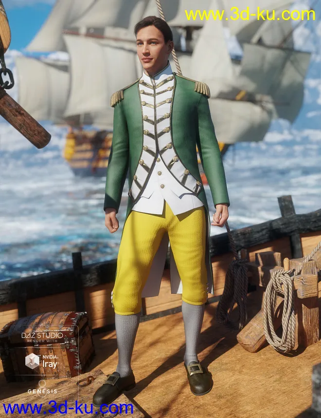 dForce Naval Uniform Textures模型的图片5