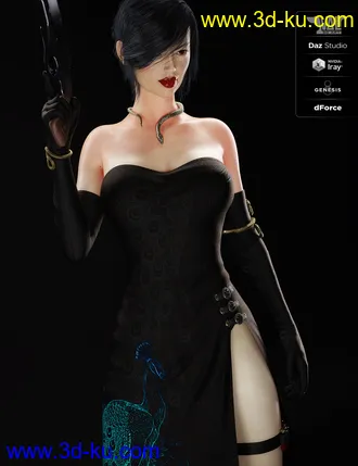 3D打印模型dForce Nicole Agent Outfit for Genesis 8 Female(s)的图片