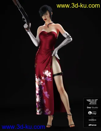 3D打印模型dForce Nicole Agent Outfit for Genesis 8 Female(s)的图片