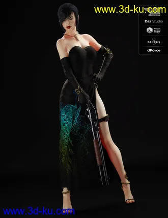 3D打印模型dForce Nicole Agent Outfit for Genesis 8 Female(s)的图片