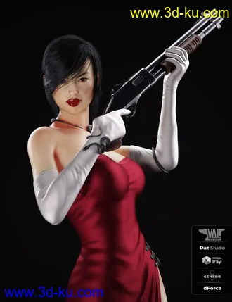 3D打印模型dForce Nicole Agent Outfit for Genesis 8 Female(s)的图片