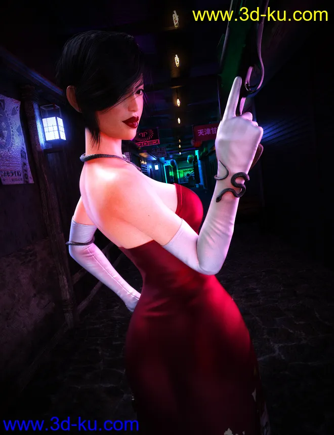 dForce Nicole Agent Outfit for Genesis 8 Female(s)模型的图片7